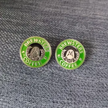 동물의 숲 마스터 핀 배지 스타벅스풍