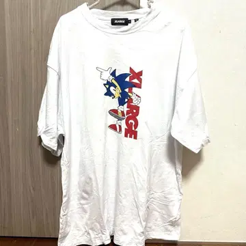 X-LARGE 소닉 티셔츠 화이트 XL 사이즈