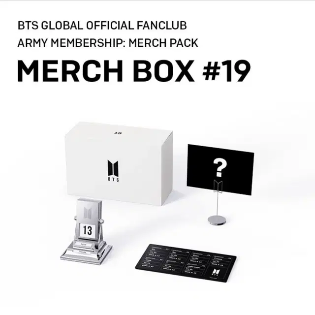 방탄소년단BTS머치박스19 MERCHBOX#19 (정국마그넷,단체사진제외