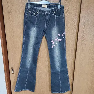 gouk 사쿠라 패턴 청바지