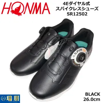 HONMA 혼마 4E 다이얼식 스파이크리스 신발 BLACK 26.0