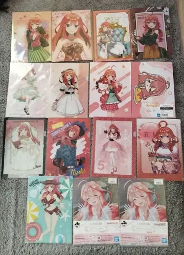 5등분의 신부 나카노 사츠키 클리어 파일 17매 세트 미개봉 새상품