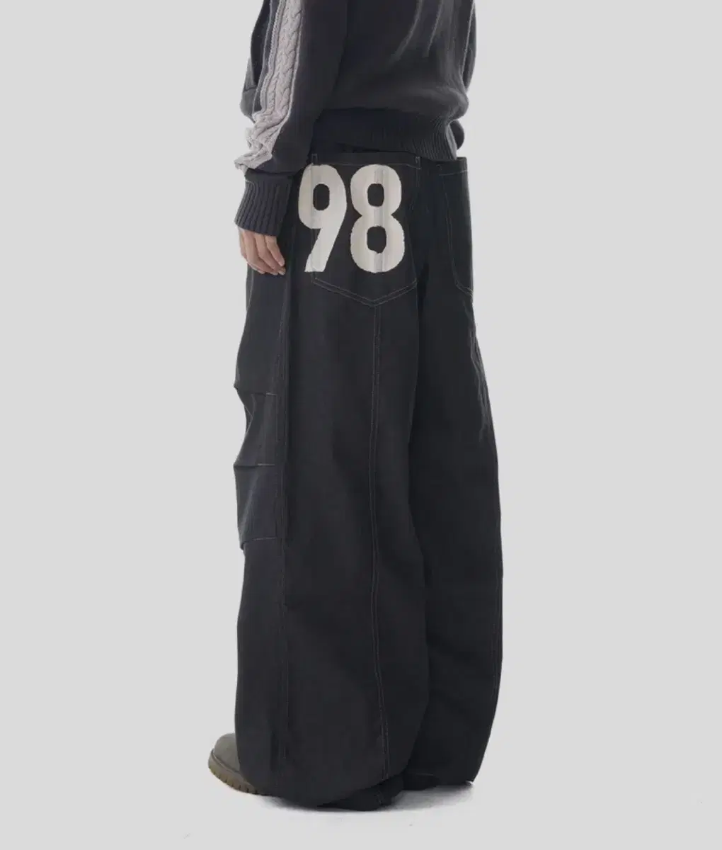 아캄 98 핀턱 팬츠 Knee Pin-tuck Denim Pants