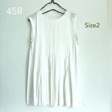45R 45rpm 턱 플레어 컷 티셔츠 슬리브리스 튜닉 2