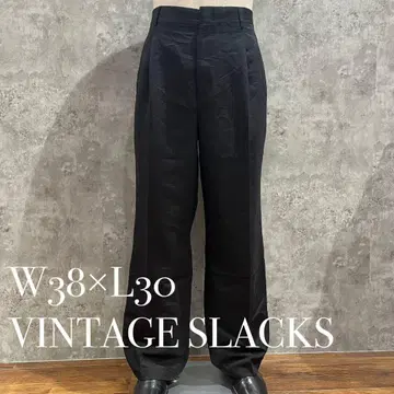 무료배송] 미국 구제 의류 투 턱 빈티지 슬랙스 BLACK