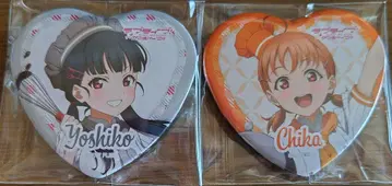 Aqours kitchen 하트 캔뱃지 츠시마 요시코 타카미 치카