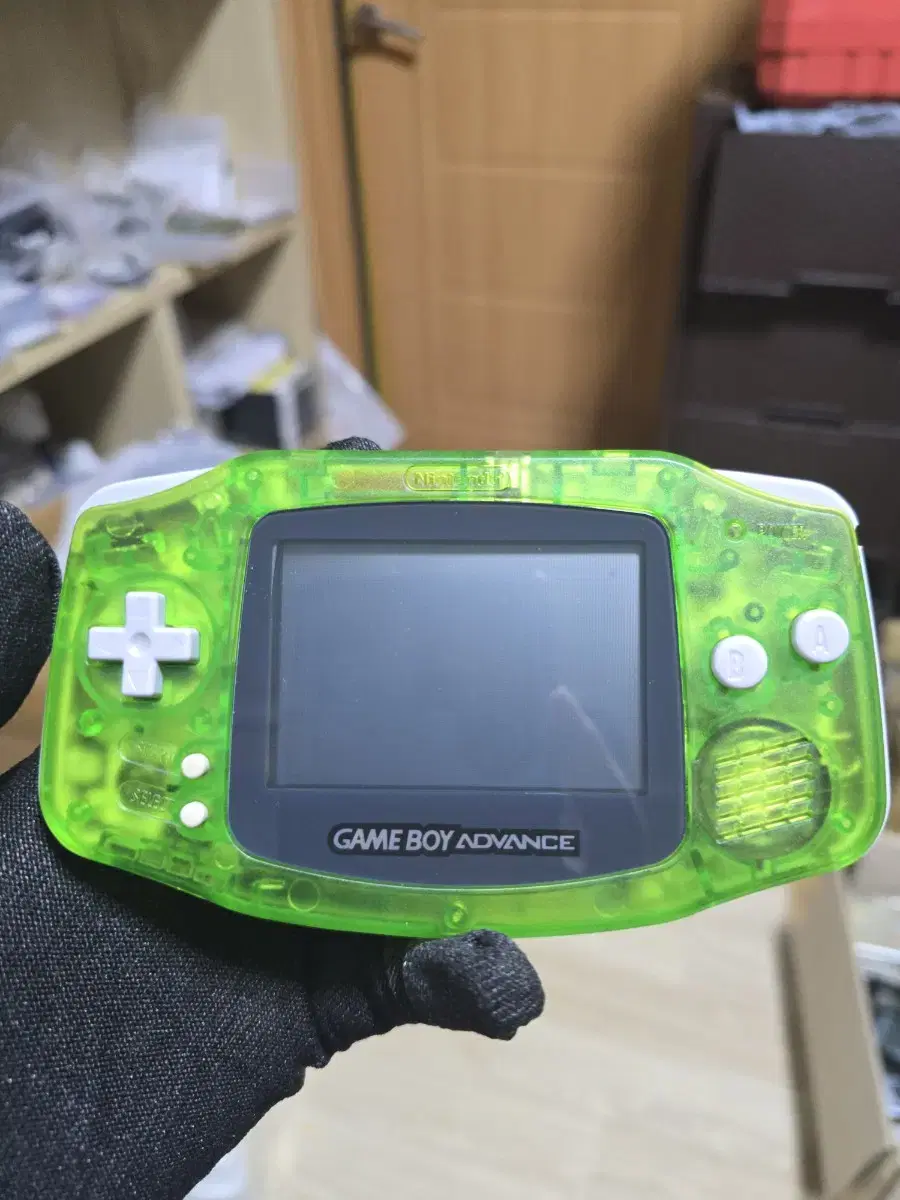S+급 닌텐도 gba 게임보이어드밴스 그린투명 새케이스