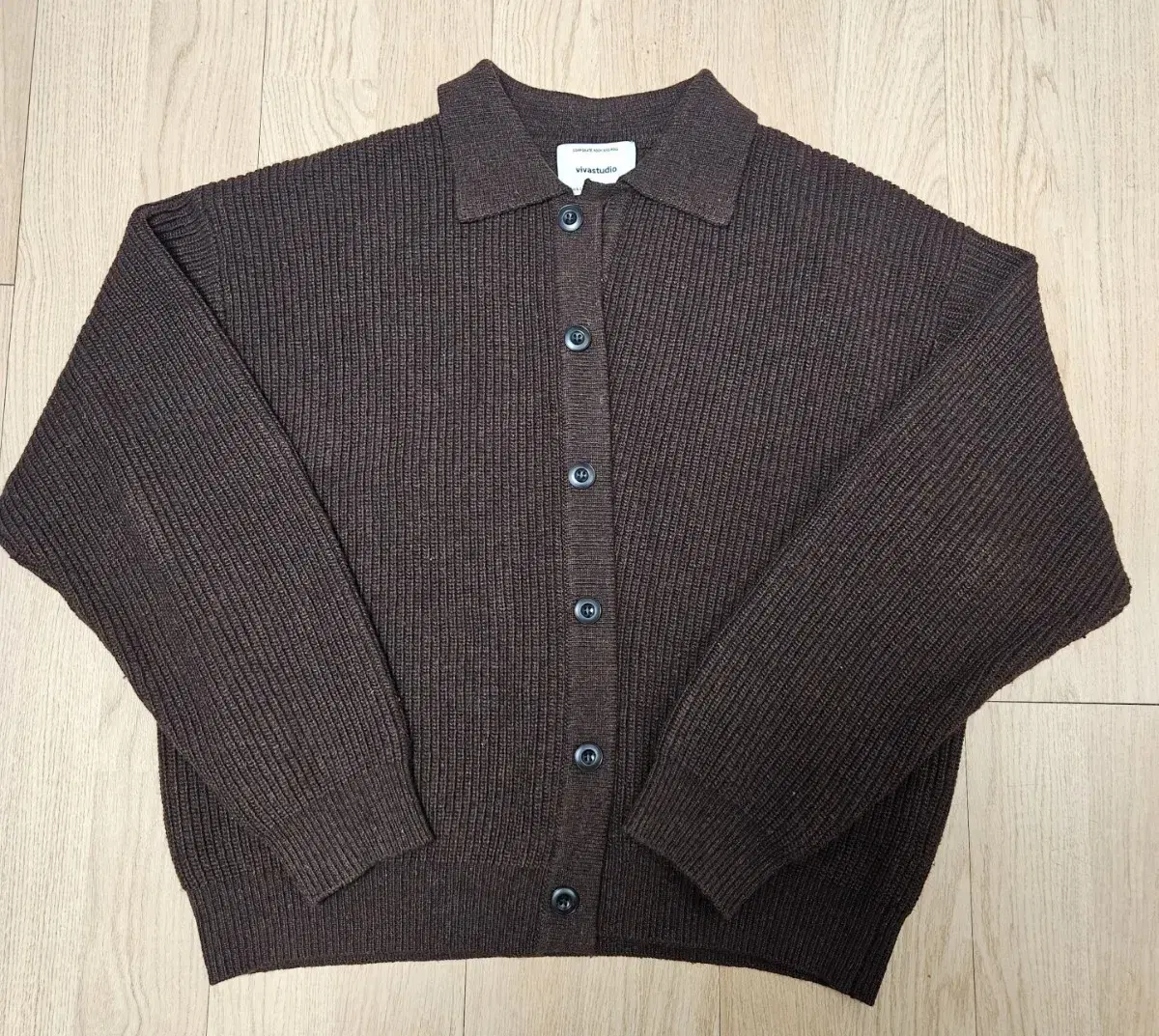VivaStudio Button Cardigan Brown [M]