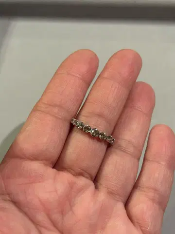 Pt 다이아몬드 0.5ct 슬라이드 체인 반지