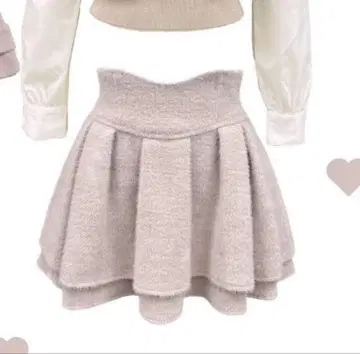 미셸 마카롱 핑크 슬림 레그 스커트