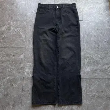 알 수 없는 기믹 블랙 데님 팬츠 y2k