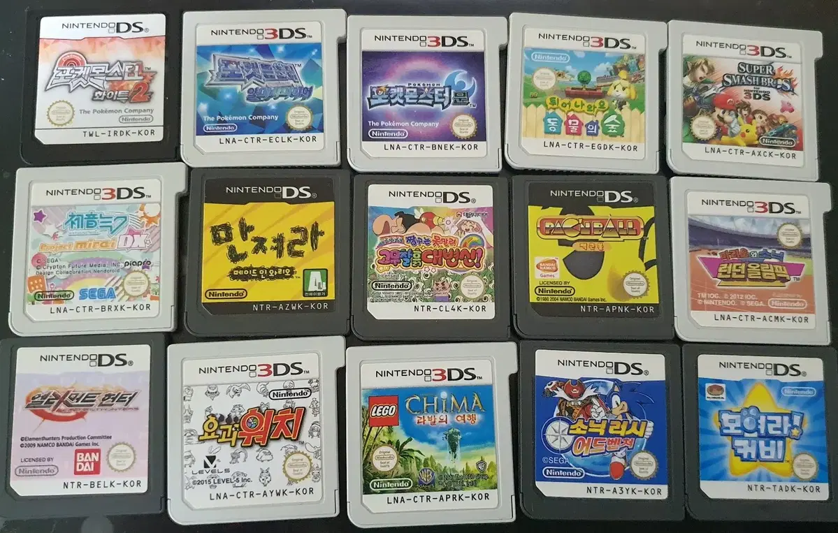 한글판 닌텐도DS,3DS 게임 칩 팝니다