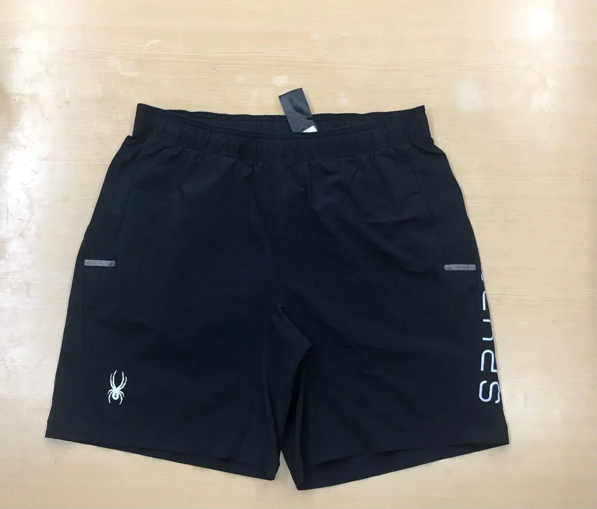 스파이더 남성 트레이닝 반바지 XL 105 블랙 우븐 바스락 정품
