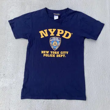 NYPD 티셔츠 반팔 빅 로고 네이비 코튼 구제 의류