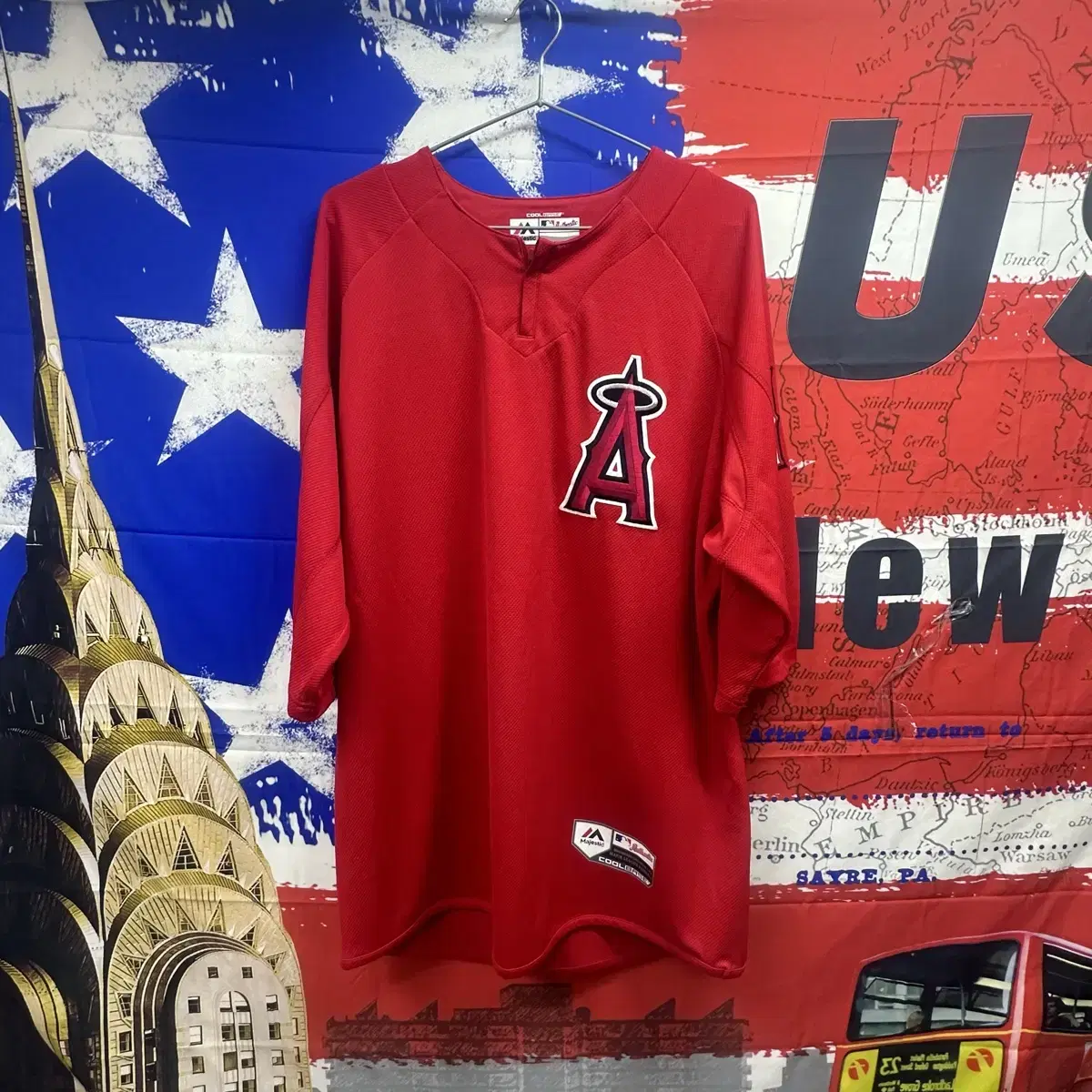 Brand New Majestic LA Angels Overfit Anorak Jersey 2XL