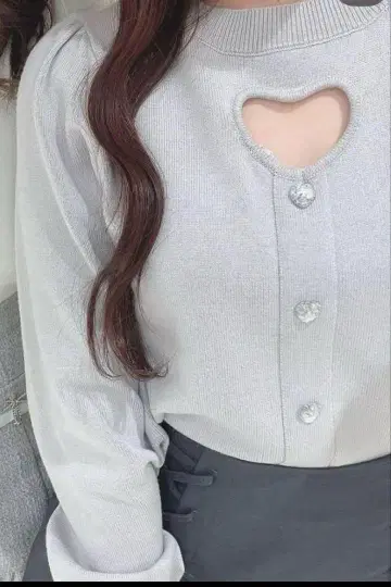 evelyn 에블린 하트 비쥬 니트