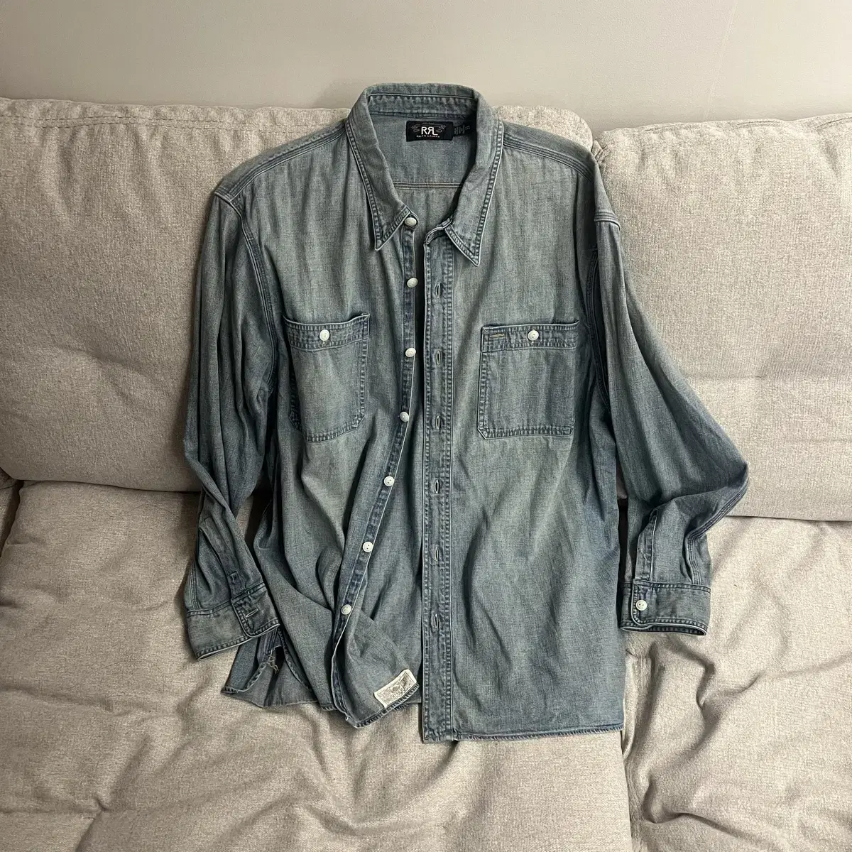 RRL 데님 웨스턴 셔츠 XXL