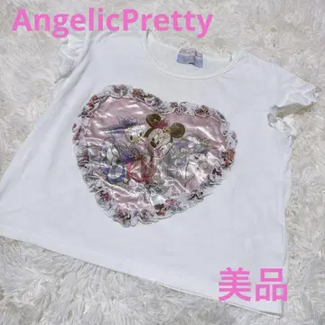 AngelicPretty 미니&데이지 콜라보 화이트 컷 티셔츠