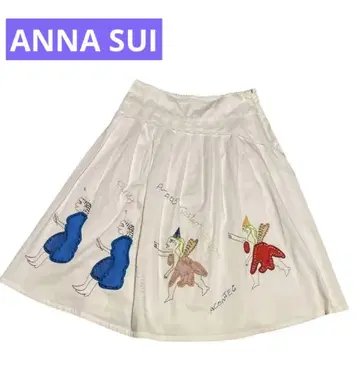 ANNA SUI 안나수이 스커트 스팽글 자수 플레어 스커트