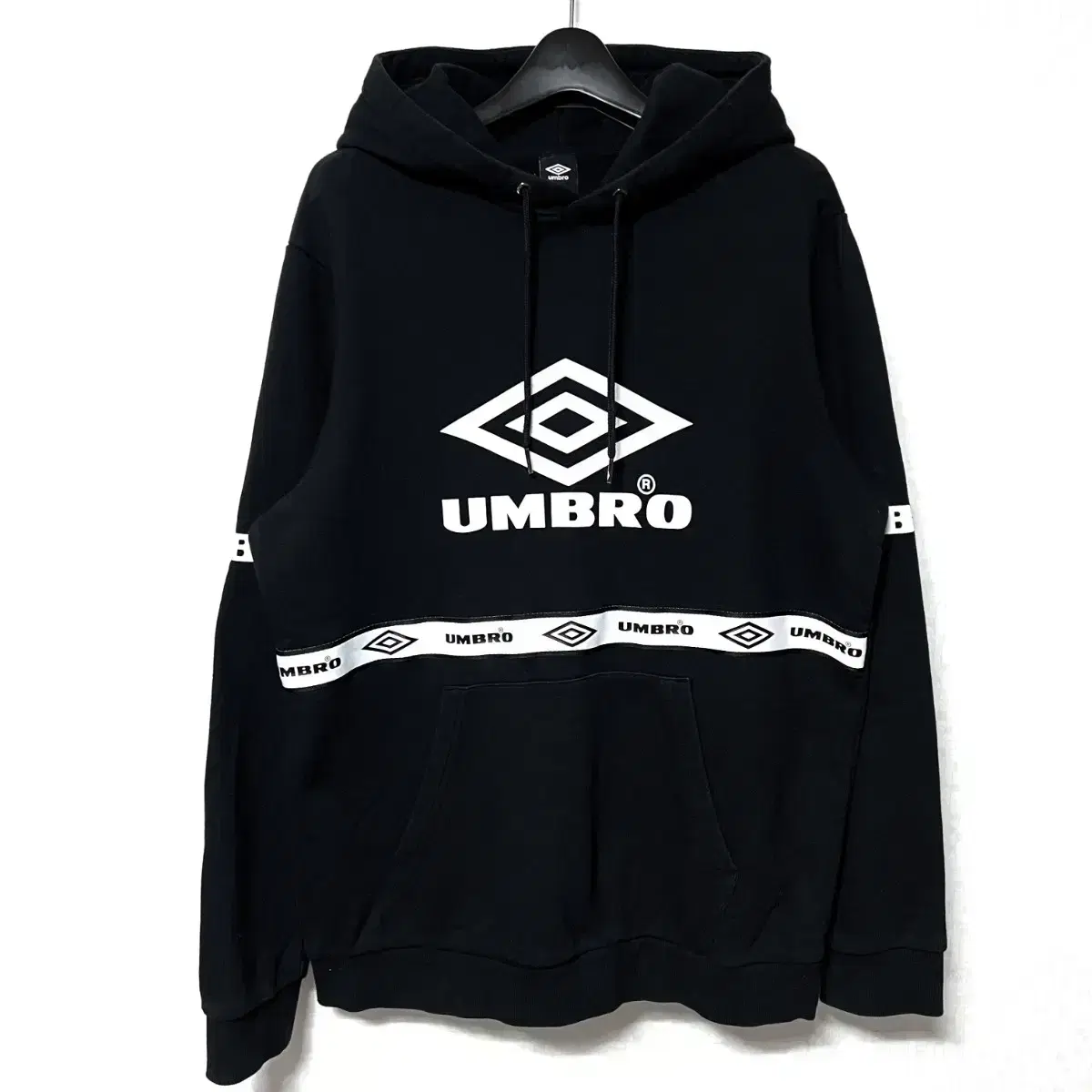 [M,95]엄브로 빅로고 후드티 블랙 umbro