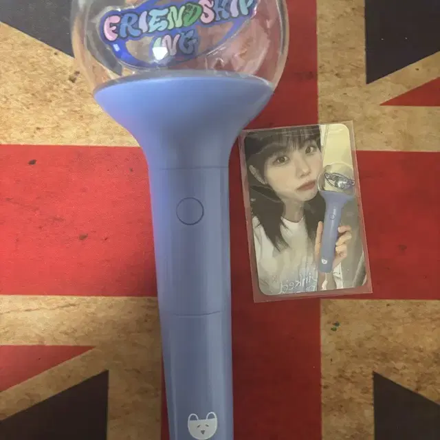 우정잉 응원봉,친필사인 포토카드