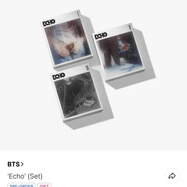 방탄 BTS 진(Jin) Echo 미개봉 앨범 세트(특전 포함)