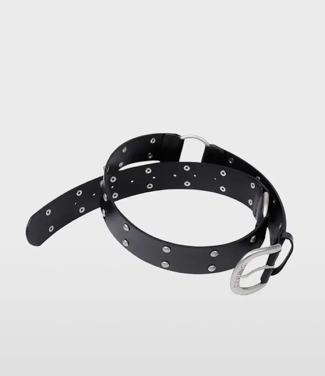 세릭 two ring rivet belt black