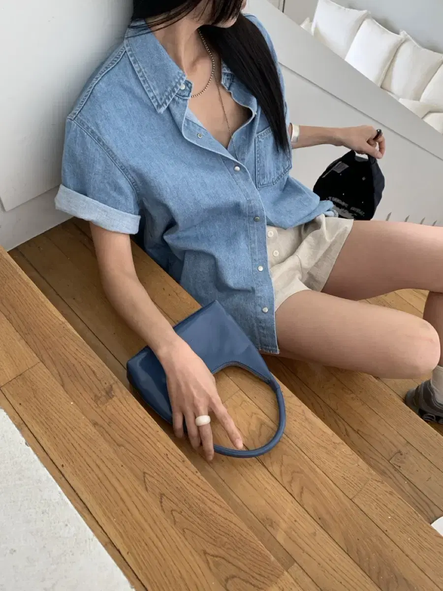 청 반팔남방 봄신상 세일