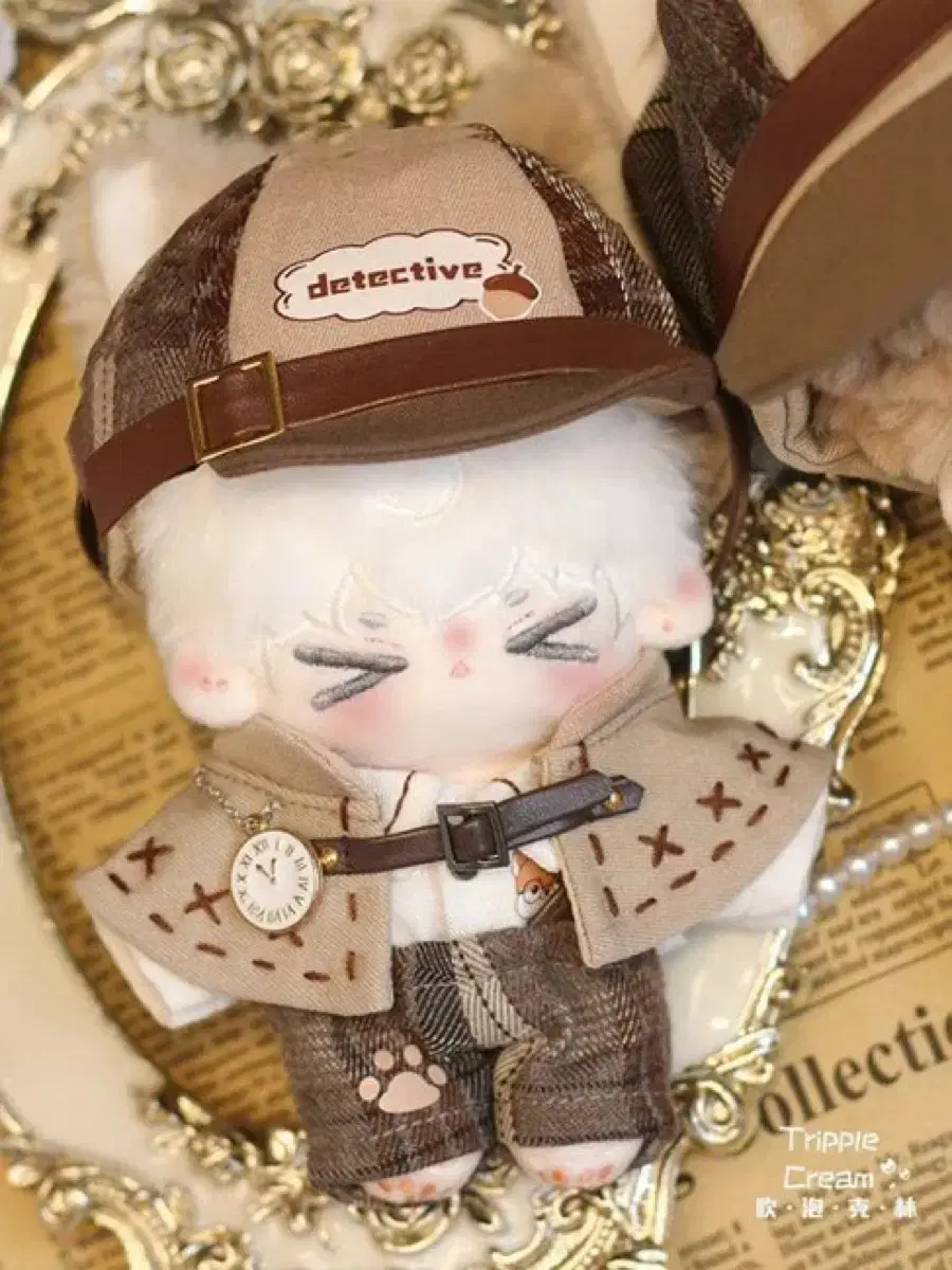 10cm 현물 솜인형옷 도토리 밤바람소리 트리플크림 탐정