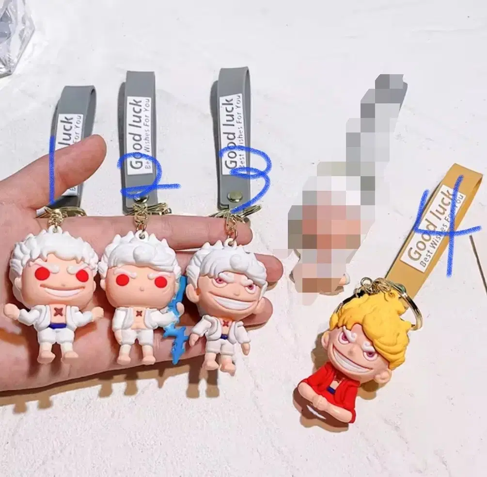 원피스 루피 피규어 키링 키홀더 열쇠고리 기어5 태양신 니카 굿즈 새상품