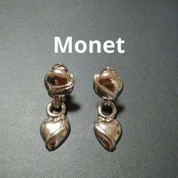 MONET 모네 귀찌 빈티지 실버 컬러 하트