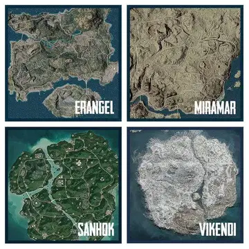 새상품 PUBG 배틀필드 핸드 타월 전 4종 풀 컴프 세트