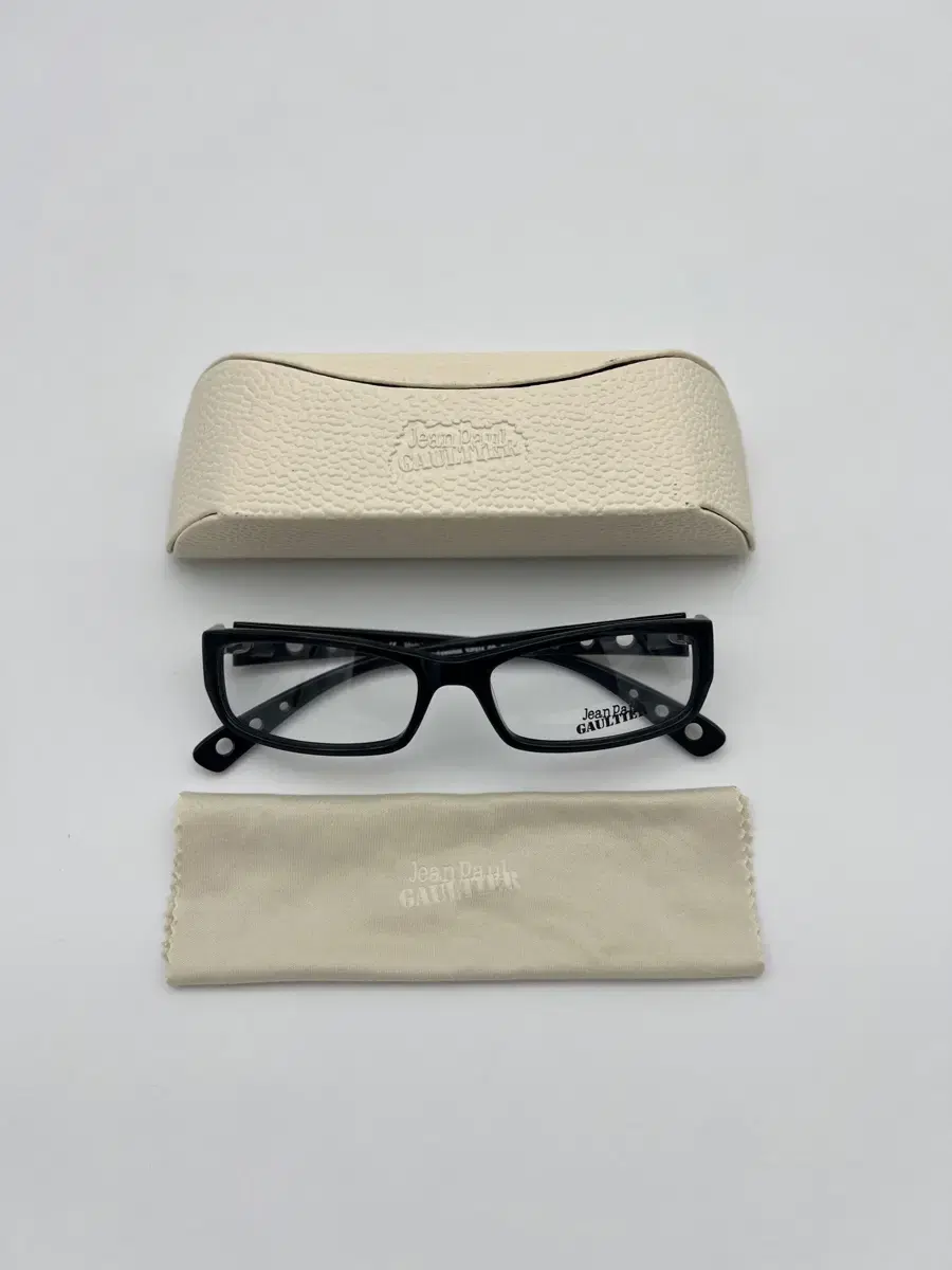 jean paul gaultier horn-rimmed glasses