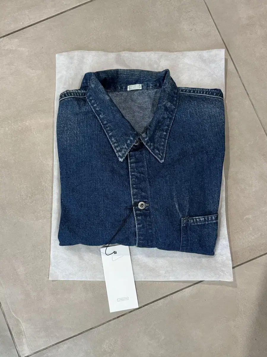 [새제품]25ss a.presse 아프레쎄 us navy 데님자켓