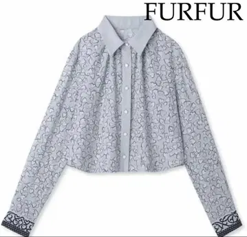 FURFUR 퍼퍼 하트 스카프 크롭 셔츠, 스커트