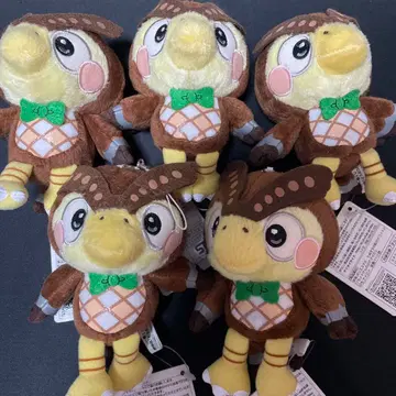 2006 극장판 동물의 숲 봉제 인형 스트랩 후타 제일복권 5개