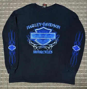 vintage XL harley davidson 롱 T 블루 프레임