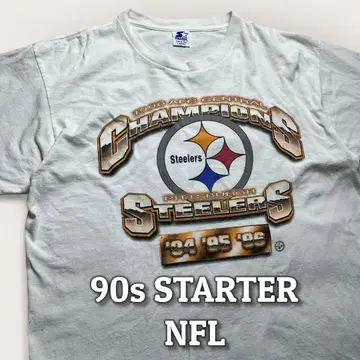 90s STARTER 티셔츠 NFL 스틸러스 빅 로고 USA제