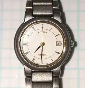 배터리 교체 완료 시티즌 아테사 티타늄 여성용 손목시계