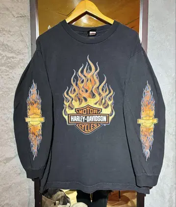 00's Harley Davidson 파이어 프레임 롱 T