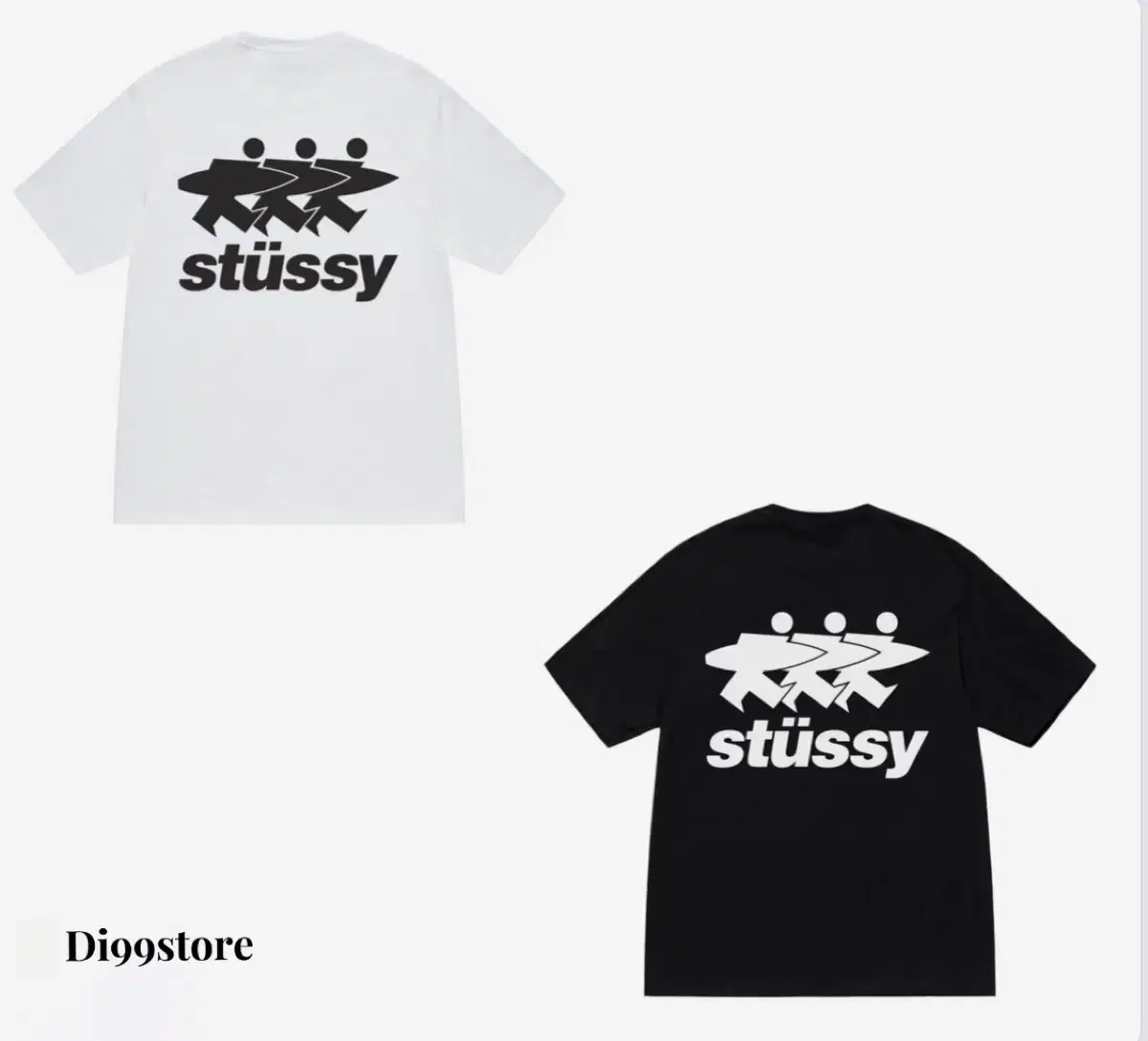 한정수량) stussy 스투시 서프워크  서핑 반팔 티셔츠  2컬러