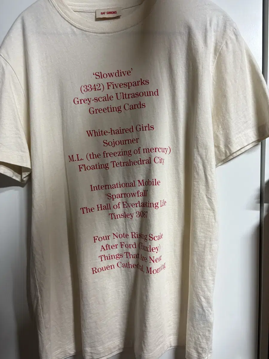 Raf Simons Slowdive Print T-shirt