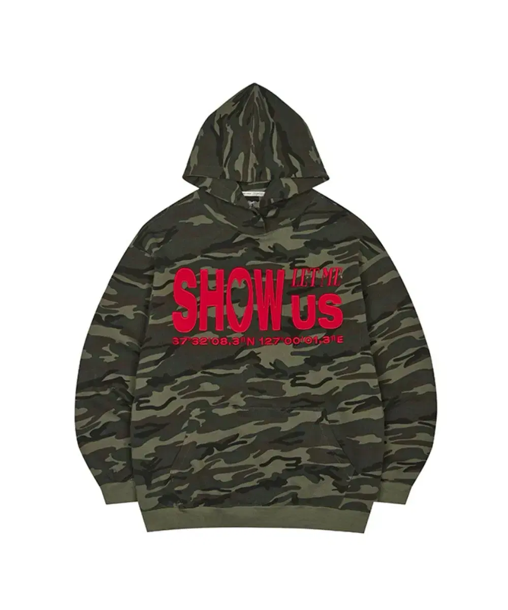 러브이즈트루 카모 후드티 SH SHOW US HOODIE(KHAKI)