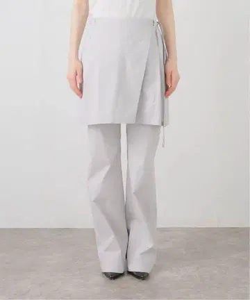 <LOW CLASSIC> 레이어드 랩스커트 팬츠 그레이 M 사이즈