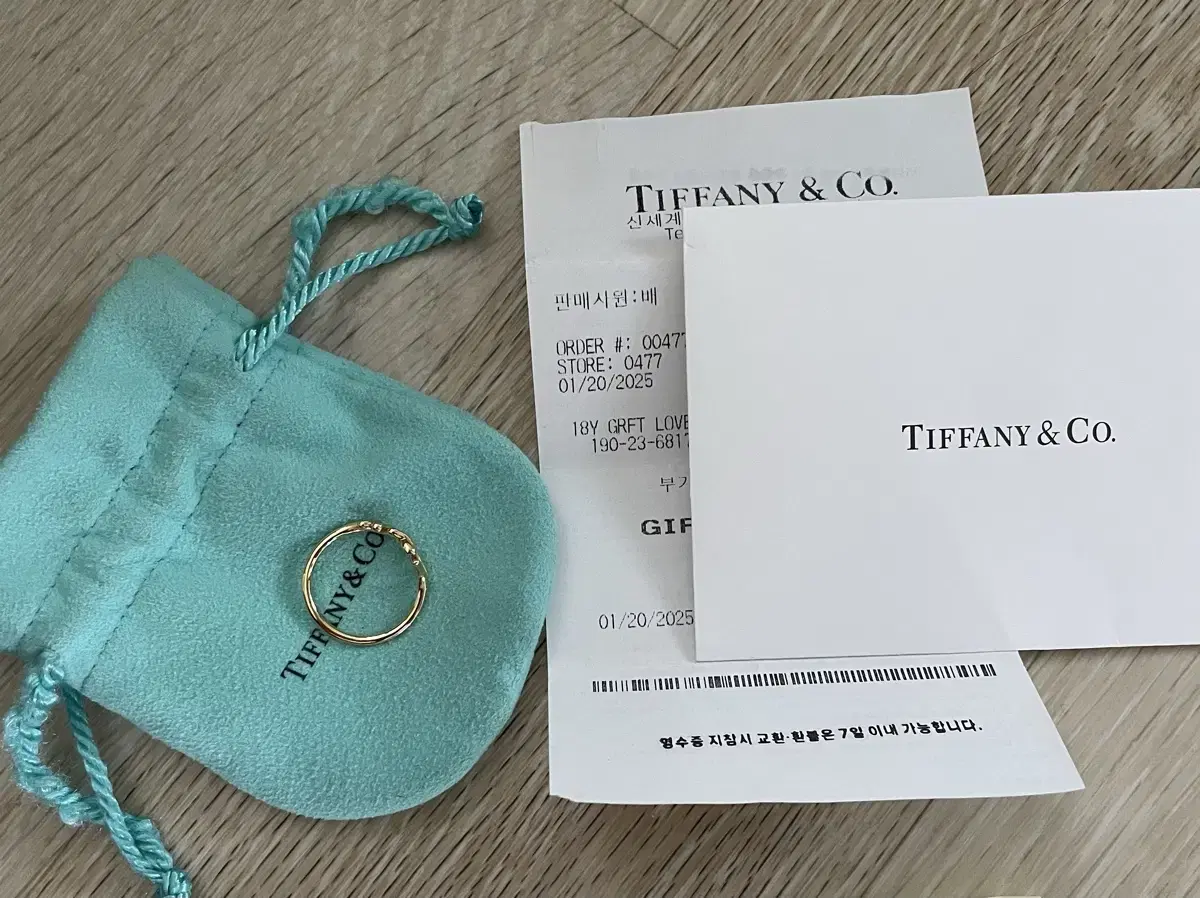Tiffany & Co Picasso Paloma Love Ring / Receipt u