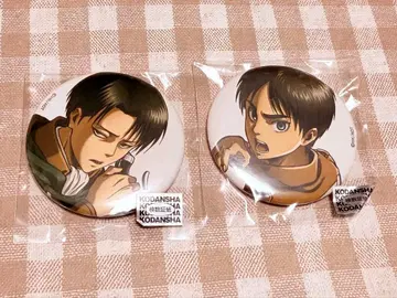 진격의 거인 엘렌 리바이 병장 아쿠아 마린 회장 한정 캔뱃지 시크릿