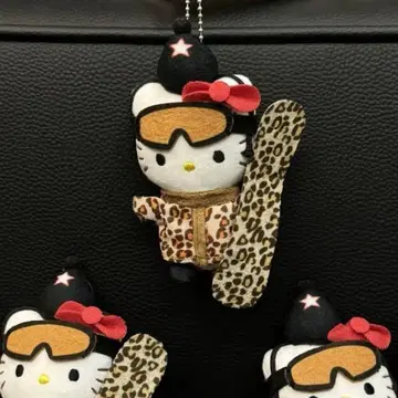 헬로키티 스노우보드 레오파드 무늬 갸루 스노우보드 귀여운 봉제 인형