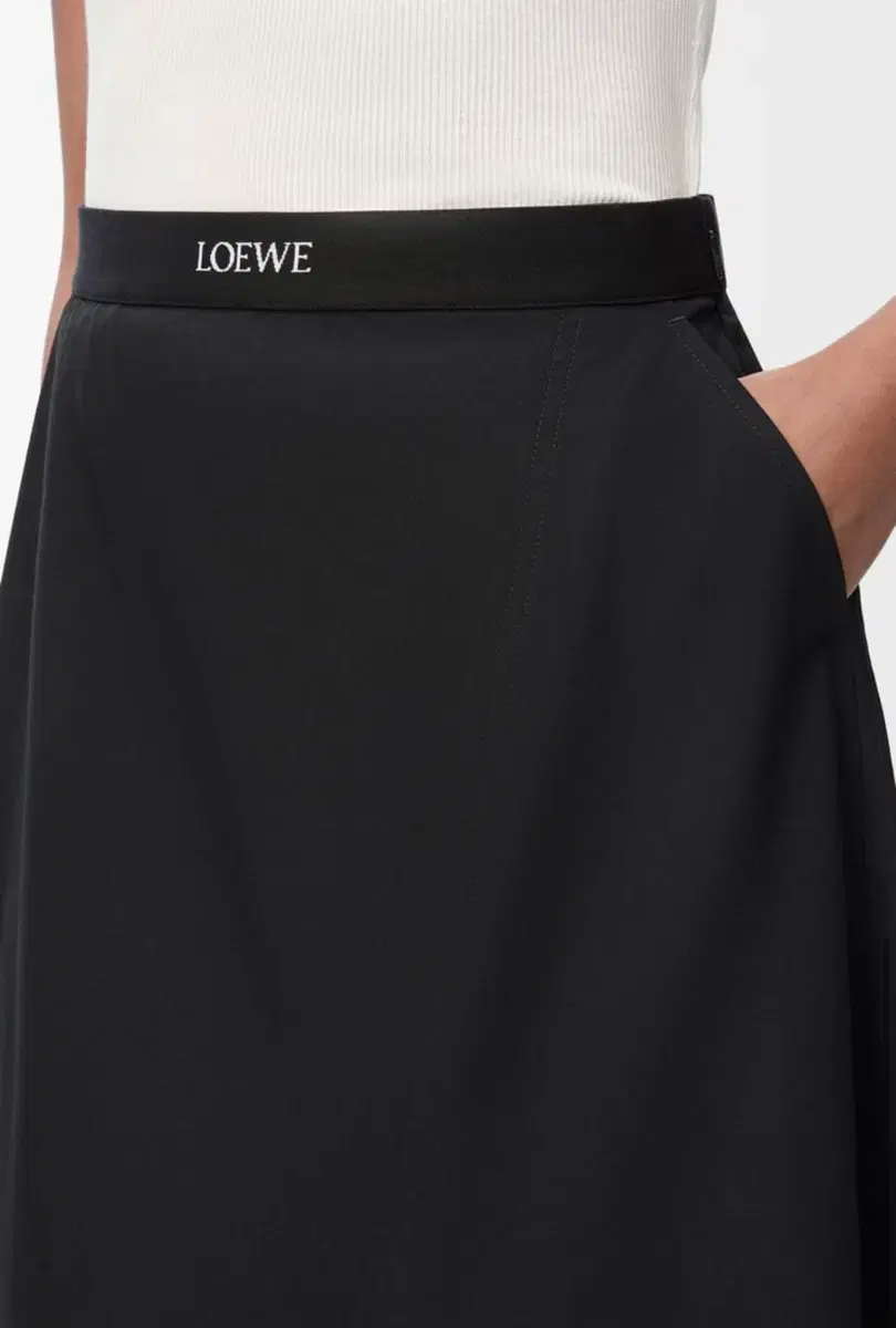 New (tags removed) Loewe Black Midi Skirt