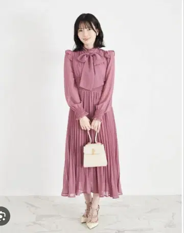 tocco closet 허리 셔링 쉬폰 플리츠 원피스 M