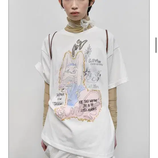 typeservice☆大人気Tシャツ♪Rabbit Ruched Top(2color) ☆TYPESERVICE☆韓国人気☆Rabbit Ruched Top 2Color☆送料込